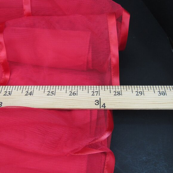 Marmellata Classics Girl's Red Rosette Party Dress with Tulle Overskirt Size 8 - Picture 10 of 12